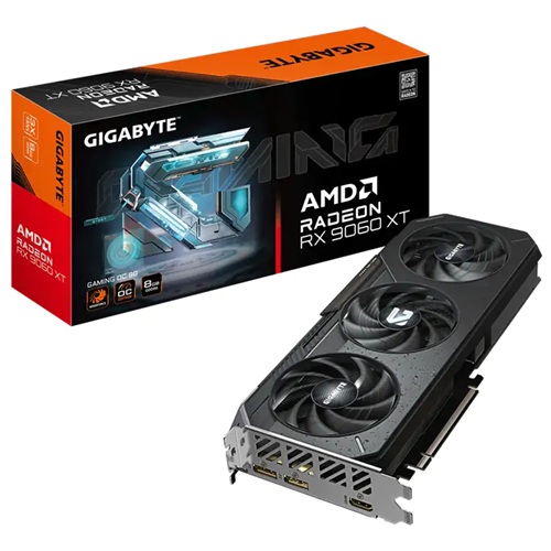 Gigabyte GV-R9060XTGAMING OC-8GD, AMD Radeon RX 9060 XT GAMING OC, 8GB GDDR6, Core Clock- TBD, Cuda Core : TBD, 1xHDMI, 2xDP, PSU: 450W, PCIe5.0, 3 Year Warranty