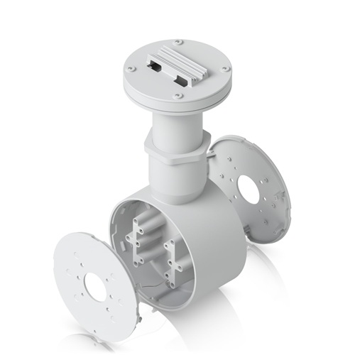 Ubiquiti UACC-CAMERA-DM-W, Camera Dual Mount, Tamper Resistant, Back-to-back, 2 Bullet/Dome/Turret, Sup Surface/Pole/Pendant Instal, White,  1 Year Warranty