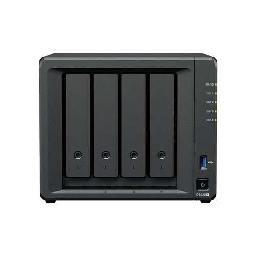 Synology DS425+, Diskstation,  NAS 4-Bay 3.5" Diskless, Intel Celeron J4125 1x1GbE + 1x2.5GbE, 2GB RAM, 2xUSB3.2, 3 Year Warranty