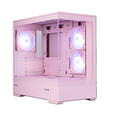 Zalman P30 PINK V2, Micro ATX, Mini Tower, Tempered Glass, Drive Bays: 2xCombo Bay (3.5“ or 2.5”), Expansion Slot: 5, Fan: 120mm, Motherboard Support mATX / Mini-ITX, 1 Year Warranty