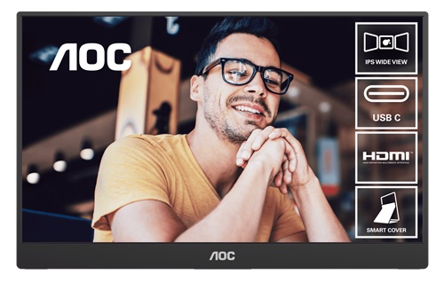 *Sale Till 26th April 2026* AOC 16T20, 15.6" FHD IPS Portable Monitor, 1920x1080, 16:9, 1xHDMI, 2xUSB-C, Speakers, VESA, Tilt, 3 Year Warranty