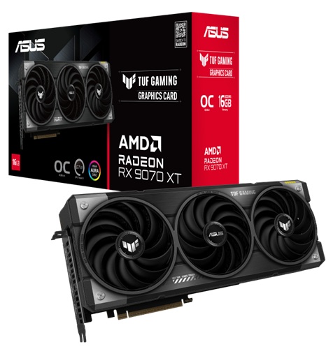 Asus TUF-RX9070XT-O16G-GAMING, AMD Radeon RX 9070 XT OC Edition, 16GB GDDR6, Core Clock: 3080MHz, Cuda Core: 4096, 1xHDMI, 3xDP, PSU: 850W, PCIe5.0, 3 Year Warranty