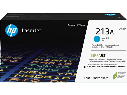 HP W2131A, 213A Cyan LaserJet Toner Cartridge