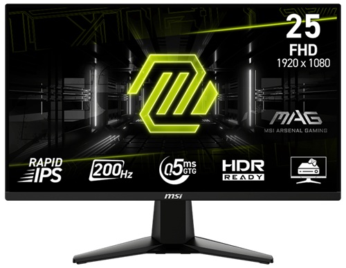 *Price Valid for SOH Only* MSI  MAG 255F E20, 24.5" FHD Rapid IPS Gaming Monitor, 1920x1080, 16:9, 0.5ms, 200Hz, Free Sync, 2xHDMI, 1xDP, VESA, Tilt, 3 Year Warranty