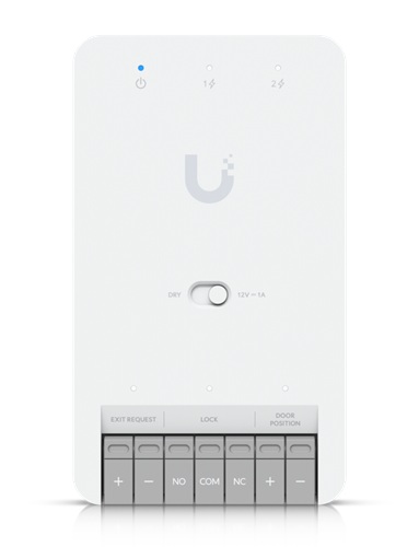 Ubiquiti UA-HUB-DOOR-MINI, Compact Access Control Hub For  Single Door,1 Lock Terminal, 12V &Dry Switchable, Connect & Power Via PoE++, 2 Additional Inputs, 1 Year Warranty
