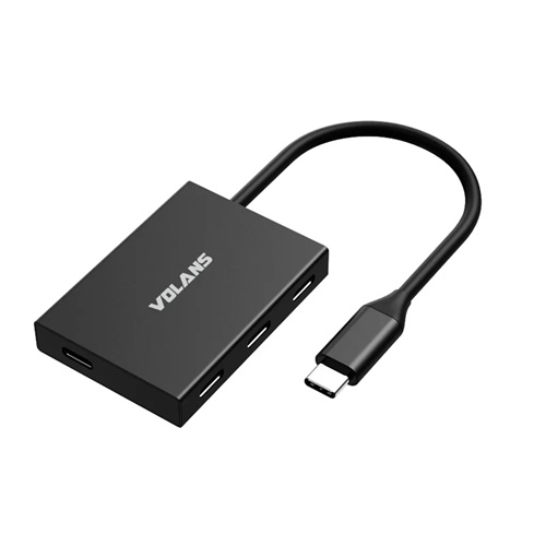 Volans VL-HC04S, Aluminium USB-C (10Gbps) to 4-Port USB-C Hub, 1 Year Warranty