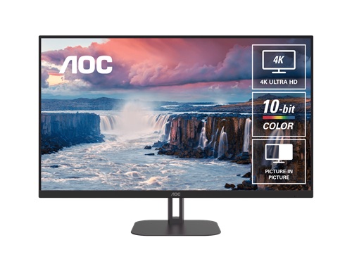 AOC 31.5" VA UHD Monitor, 3840x2160, 16:9, 4ms, 60Hz, Adaptive Sync