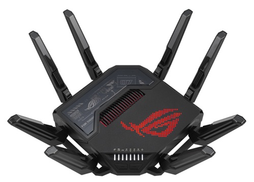 Asus GT-BE98, ROG Rapture Extendable Gaming Router, 1x10GBe WAN/LAN Port, 1x2.5GGbe WAN/LAN Port, 1x10GBe Port, 3x2.5GBe Ports, 1xGigabit Port, 1xUSB 3.2 Port 1xUSB 2.0 Port, Wi-Fi 7, Wireless BE25000, 3 Year Warranty