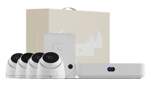 Ubiquiti UNVR-INSTANT-KIT, Compact UniFi Protect NVR Kit, (1)UniFi Protect NVR Instant, (4)G5 Turret Ultra Cam, (1)1TB HDD, Fast Setup, 1 Year Warranty