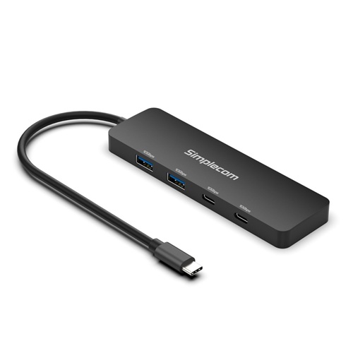 Simplecom CH392, USB 3.2 Gen2 USB-C 4-Port, 10Gbps Hub, 2xUSB-A and 2xUSB-C, 1 Year Warranty