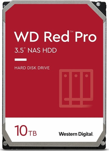 Western Digital WD103KFBX, WD Red Pro NAS HDD, 10TB, 3.5", SATA 6Gb/s, 7200 RPM, 512 MB Cache, 550TBW, MTBF: 2,500,000 Hours, 5 Year Warranty