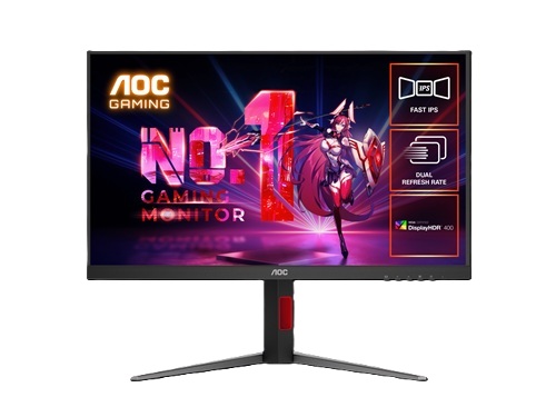 AOC 3840x2160, 16:9, 0.3ms, 320Hz, Adaptive Sync, VESA