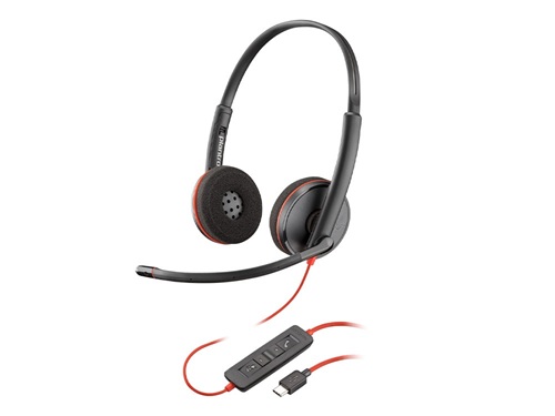 HP 80S07AA, Poly Blackwire C3220 Stereo USB-C Headset +Carry Case