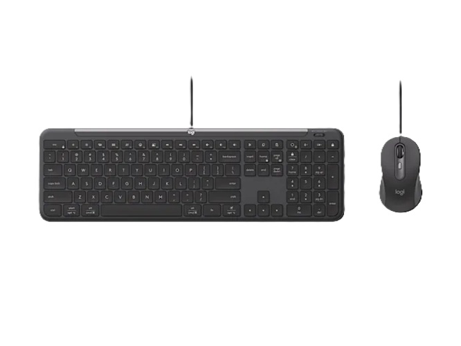 Logitech 920-013351, MK620, Wired Keyboard/Mouse Combo, USB-C, Wired, Graphite, 2 Year Warranty (Adaptor Sold Seperately)