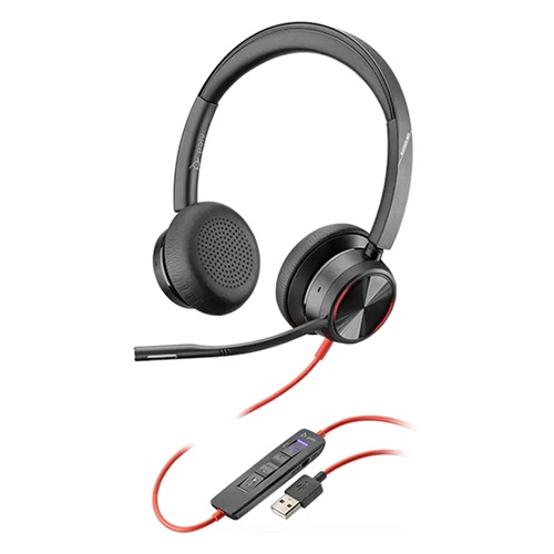 HP 772K3AA, POLY Blackwire 8225 MS, Stereo, Corded Headset, ANC, USB-A, 1 Year Warranty
