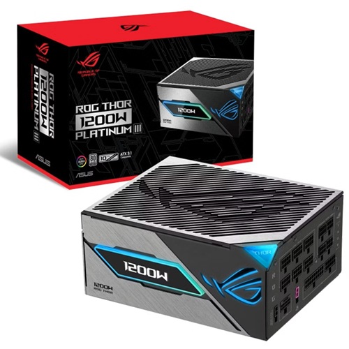 Asus ROG-THOR-1200P3-GAMING, 1200W, 80 Plus Platinum, Fully Modular, Fan: 135mm, ATX, 10 Year Warranty