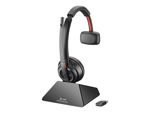 HP POLY SAVI S8210 OTH WIRELESS UC MONO DECT HEADSET,D200 DONGLE,PC, USB-A