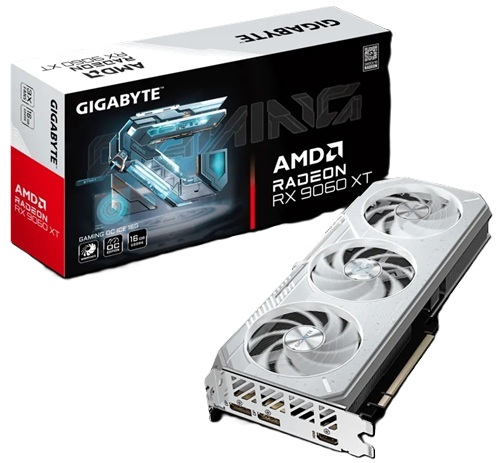 Gigabyte GV-R906XGAMINGOCICE-16GD, AMD Radeon RX 9060 XT GAMING OC ICE, 16GB GDDR6, Core Clock: 3320MHz, Cuda Core: 2048, 2xHDMI, 2xDP, PSU: 450W, PCIe5.0, 3 Year Warranty