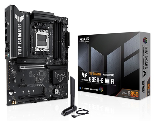 Asus TUF GAMING B850-E WIFI, ATX, AMD AM5, 4xDDR5, 3xM.2, 4xSATA 6Gb/s, RAID, 4xPCIe, 1xHDMI, 1xDP, Ethernet, Wireless AX+Bluetooth, 1xUSB-C, 7xUSB-A, 3 Year Warranty