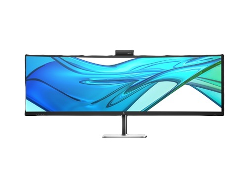 HP B7GV8AA, Series 5 Pro 549PM, 49" DQHD Curved Monitor, 5120x1440, 32:9, 1xHDMI, 1xDP, USB-C, RJ-45, Speaker, IR Webcam, RJ45, VESA, Height Adjustable, Swivel, Tilt, 3 Year Warranty