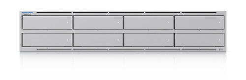 Ubiquiti UNAS Pro 8, 2U Rack-Mount NAS, Quad Core ARM Cortex A57, 16GB RAM, (8)2.5/3.5' HDD Bays, (2) M.2 NVMe SSD, 10Gbps, 2x SFP+ Ports, 1 Year Warranty