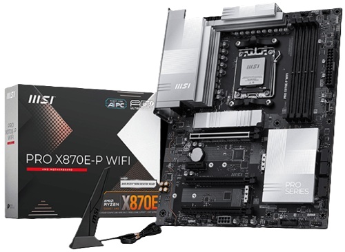 MSI PRO X870E-P WIFI, ATX, AMD AM5, 4xDDR5, 3xM.2, 4xSATA 6Gb/s, RAID, 5xPCIe, 1xHDMI, 1xDP, 5G LAN, Wi-Fi 7+Bluetooth, 2xUSB-C, 4xUSB-A, 4xUSB2.0, 3 Year Warranty