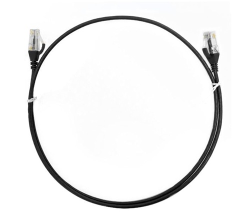 8ware CAT6THINBK-15M, CAT6 Premium RJ45 UTP Ultra Thin Slim Network Cable, 15m, Black, 1 Year Warranty