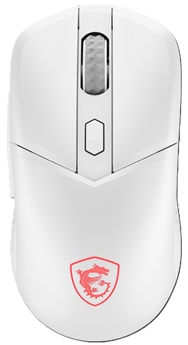 MSI VERSA 300 W WHITE, VERSA 300 RGB White Wireless Gaming Mouse, Symmetrical Design, 8K DPI, PixArt PAW3104DB Optical Sensor, 6 Buttons, OMRON Micro Switch, Tri-mode (2.4GHz Wireless/BT 5.3/Wired USB-C), Up to 50Hrs Battery Life, 1 Year Warranty