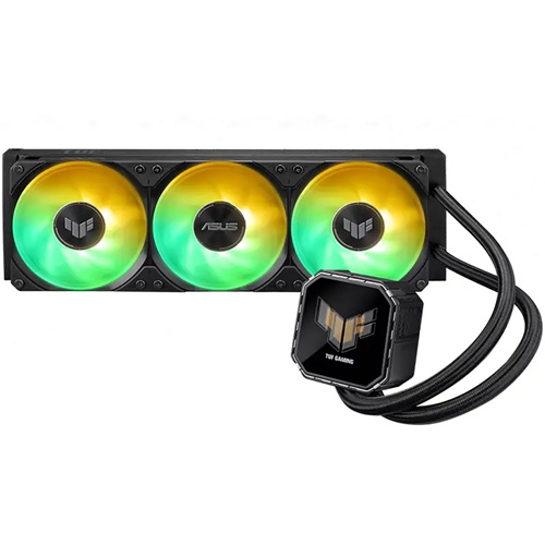 ASUS TUF Gaming LC III 360 ARGB LCD, AIO CPU Cooler, 360mm Radiator, Fan: 3x120mm, 2.8" Full Color IPS LCD, Air Flow: 90.78CFM, Noise: 34.7dB(A), Compatiblity: Intel Socket LGA 1851, 1700, 1200, AMD AM5, AM4, 3 Year Warranty