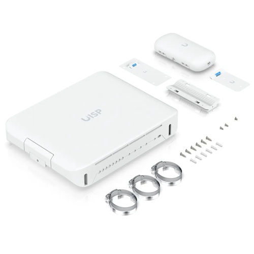 Ubiquiti UISP-BOX-PLUS, IPX6-rated Water Resistance, Enclosure for UISP Switch Plus, Pole /Wall-mount, Includes Fiber Strain Relief Kit, 1 Year Warranty
