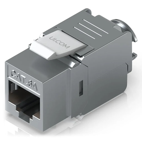 Ubiquiti UACC-KEYSTONE-JACK-C6A, Cat6A Toolless Keystone Jack, 12-Pack, For Terminating Cat6A Ethernet Jack Without The Use Of Punch-down/ Crimping Tool, 1 Year Warranty