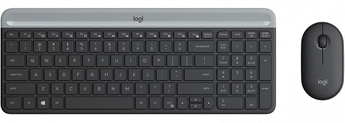 Logitech 920-009182, MK470 Slim Wireless Keyboard and Mouse Combo, Black, 1 Year