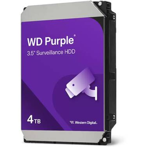 Western Digital Purple Surveillance HDD, 4TB, 3.5", SATA 6Gb/s, 5400RPM