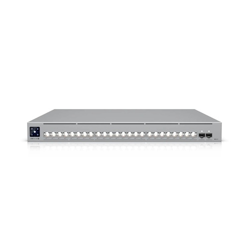USW-PRO-XG-24-UniFi Professional-grade, 24-port Layer 3 Etherlighting™ switch with (16) 10 GbE, (8) 2.5 GbE, (2) 25G SFP28 ports