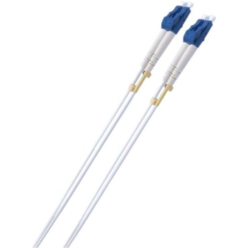 8ware CB8W-LCUPCWHITE-2M, 2m LC-LC OS2 Single Mode Dual-Core Fibre Optic Cable UPC Duplex Armoured Low Smoke Zero Halogen (LSZH) Jacket, White, 1 Year Warranty