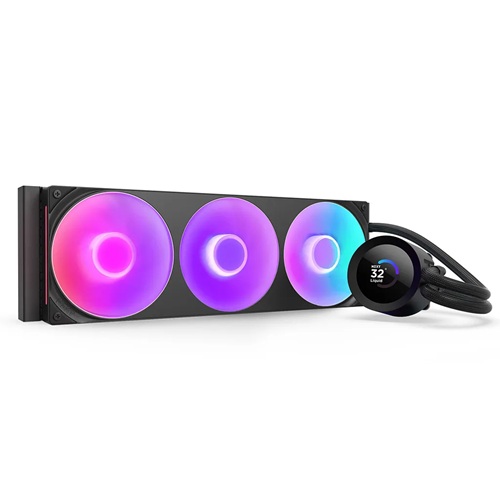 NZXT RL-KR360-B2, Kraken Plus 360 RGB CPU Cooler, Fan: 120mm, Airflow: 75.05CFM, Pack of Three, Compatible: Intel LGA 1851, 1700, 115X, 1200 And AMD AM5, AM4, 6 Year Warranty