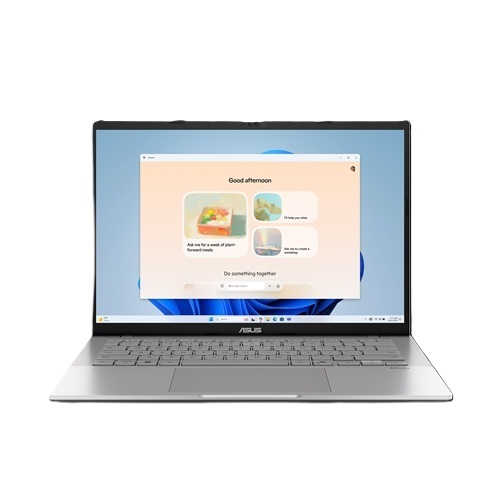 Asus S3407AA-SF004W, VivoBook S14, 14" WUXGA OLED Screen (IR-Webcam), Intel U7-404, 32GB DDR5 RAM, 1TB NVMe SSD, Wireless AX+Bluetooth, Windows 11 Home (Copilot+PC), Cool Silver, 1 Year Warranty