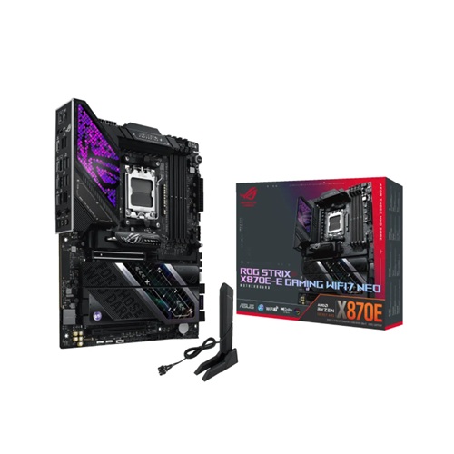 Asus ROG STRIX X870E-E GAMING NEO, ATX, AMD AM5, 4xDDR5, 5xM.2, 4xSATA 6Gb/s, RAID, 1XHDMI, 4xPCIe, LAN, Wi-Fi 7+Bluetooth, 4xUSB-C, 9xUSB-A, 3 Year Warranty