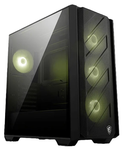 MSI MAG FORGE 330R AIRFLOW Mid Tower ATX Case, Tempered Glass, Drive Bays: 1x2.5" or 2x2.5"/3.5", Expansion Slot: 7, Fan: 120mm, Motherboard Support: Micro ATX, Mini ITX, ATX, 1 Year Warranty