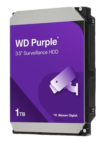 Western Digital WD Purple Surveillance HDD, 1TB 3.5" SATA III, 5400RPM