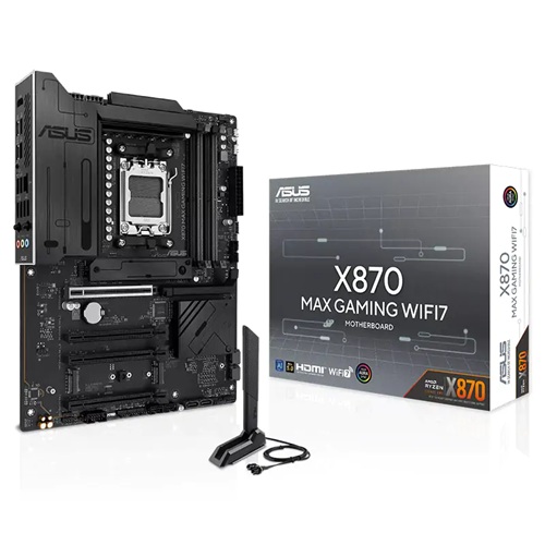 Asus X870 MAX GAMING WIFI7, ATX, AMD AM5, 4xDDR5, 3xM.2, 4xSATA 6Gb/s, RAID, 1xHDMI, 4xPCIe, LAN, Wi-Fi 7+Bluetooth, 2xUSB4 Type-C, 4xUSB3.2, 4xUSB2.0, 3 Year Warranty