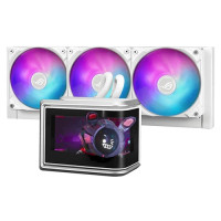Asus ROG RYUO IV SLC 360 ARGB WHT, 120mm, Air Flow: 71.44CFM, Noise: 39.6dB(A), Pack of Three, Compatible: AMD AN5, AM4, Intel LGA 1850, 1700, White