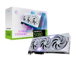 MSI GeForce RTX 5080 16G GAMING TRIO OC WHITE, RTX 5080/16GB GDDR7/2700MHz/Cuda 10752/Triple Fan/1xHDMI+3xDP(2.1b)-3YR Warr