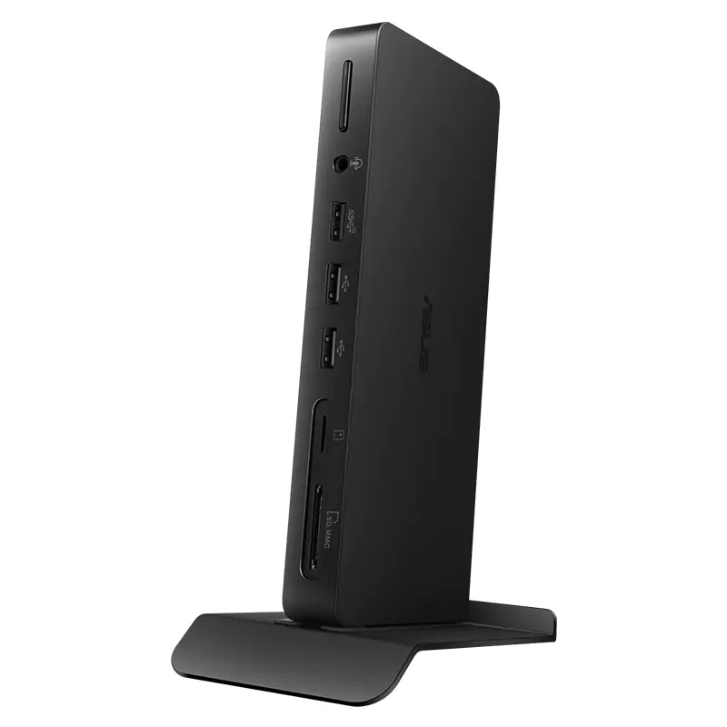 ASUS DC500 Triple 4K Thunderbolt 4 Docking Station, 2x Thunderbolt 4, 2x HDMI 2.1, 1x USB-C (DP 1.4 Alt Mode/90W PD), 2x USB-A 3.2 Gen 2, 2x USB-A 2.0, 1x RJ45 GbE, SD/MicroSD Card Reader 4.0, Audio Combo Jack, Up to Triple 4K Displays, 150W Adapter Inclu
