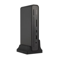 Asus Triple Display Usb-c Dock Duo DC301 Duo 12-in-1 - Hdmi DisplayPort Usb-c - Pd 90W - USB 3.2 Gen 1 Type-A Usb-c USB Type-A RJ45 Audio Jack Sd Card Reader - Black