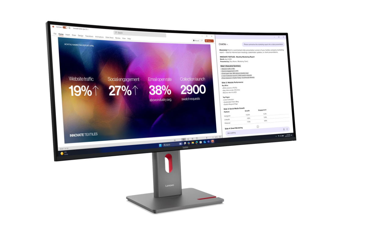 Lenovo 64B4XAR1AU, ThinkVision P40WD-40, 39.7" WLED IPS 5K, 5120x2160, 21:9, 4ms, 120Hz, 1xHDMI, 1xDP, 2xUSB-C, 5xUSB, (300W PD), Speakers, Ethernet, VESA, Height Adjustable, Swivel, Tilt, 3 Year Warranty