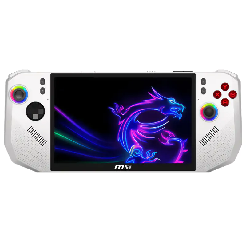 MSI Claw A8 BZ2EM-010AU, Gaming Handheld PC, 8" FHD+ 120Hz VRR Touch Display, AMD Ryzen Z2 Extreme Processor, 24GB LPDDR5X RAM, 1TB NVMe SSD, AMD Radeon 890M Graphics, Wi‑Fi 7 + Bluetooth 5.4, Windows 11 Home, Polar Tempest, 80Wh Battery