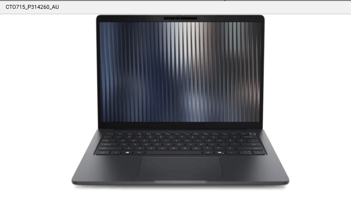 Dell CTO735_P314260_AU, Pro 3, 14" FHD+ Screen (IR-Webcam), Intel Core 7-350, 32GB DDR5 RAM, 512GB NVMe SSD, Wireless AX+Bluetooth, Windows 11 Pro(AI), 1 Year Onsite Warranty