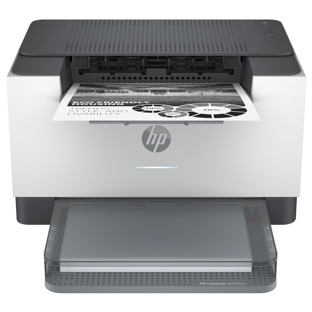 HP LaserJet M209dw Desktop Wireless Laser Printer - Monochrome - 30 ppm Mono - 600 x 600 dpi Print - Automatic Duplex Print - 150 Sheets Input - Ethernet - Wireless LAN - Wi-Fi Direct, Apple AirPrint, Mopria - 20000 Pages Duty Cycle - Plain Paper Print - Fast Ethernet - USB,1-Year Standard Warranty