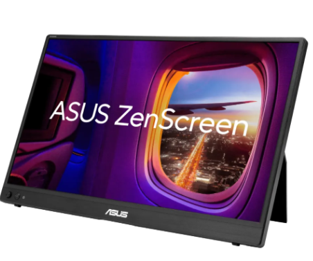 Asus ZenScreen MB16AHVE, 15.6" IPS, 1920x1080, 16:9, 5ms, 60Hz, USB-C x2 + Mini HDMI, Tilt, Black, 3Yr Warranty